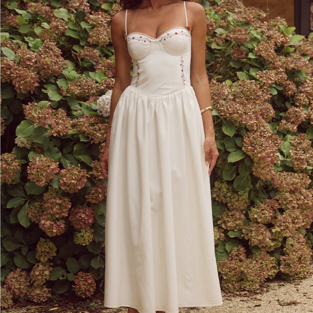 Zarita Midi Dress - white